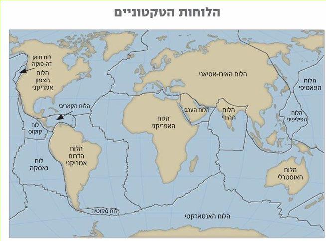 הלוחות הטקטוניים